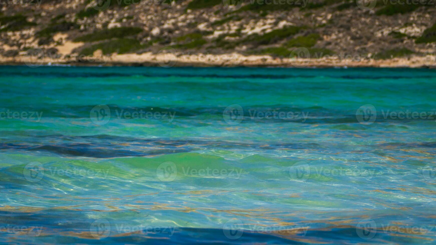 Small waves in a amazing blue sea photo