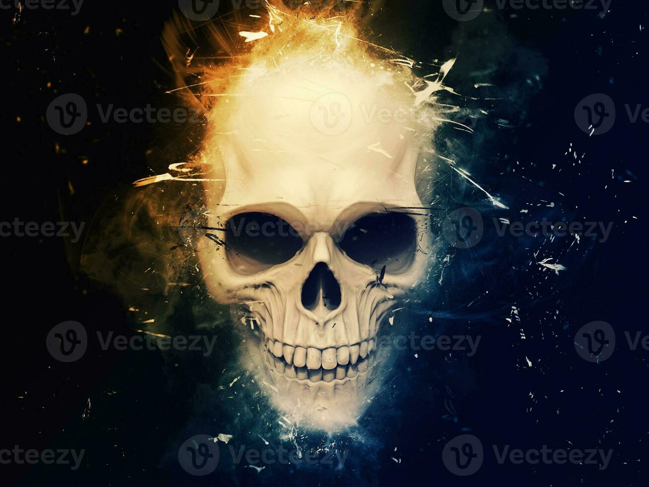 Stylish skull ilustration photo