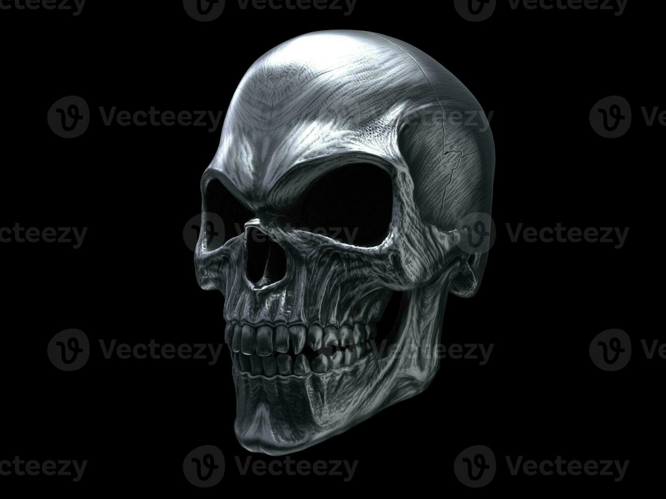 Heavy metal death skull photo