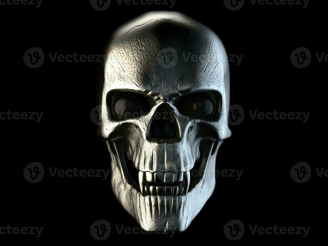 Dark metal vampire skull photo