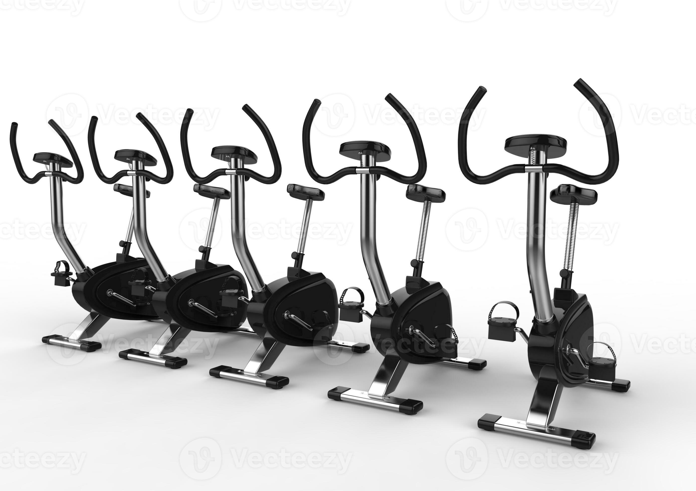 Stationary Bikes Angle Shot 31204653 Stock Photo at Vecteezy