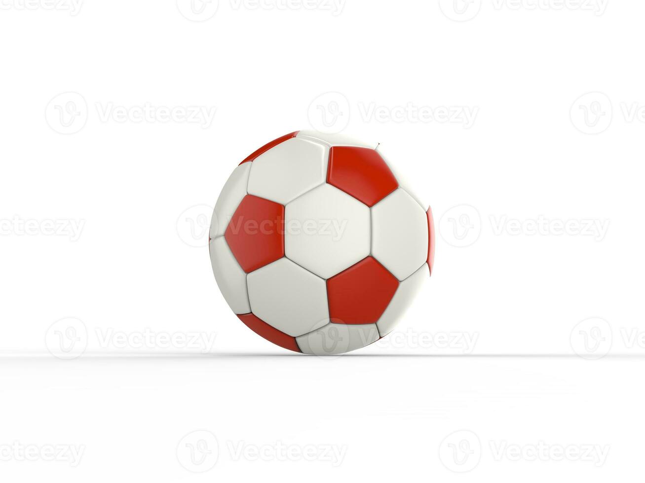 Red and white football - side view photo