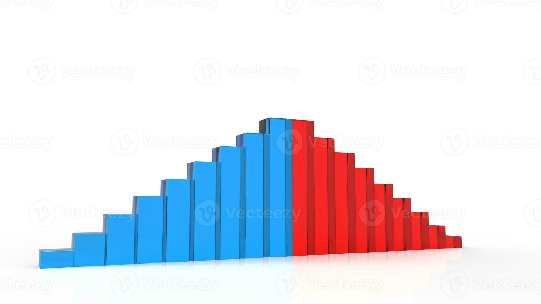 Bars and charts - Blue and Red photo