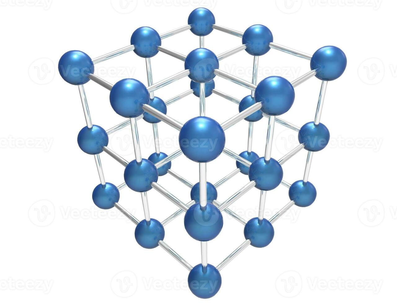 Connection Grid on white background photo
