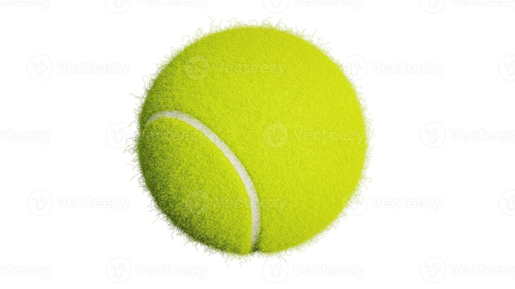 Bright green brand new tennis ball photo
