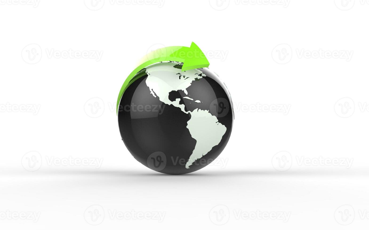 Eco globe on white background photo
