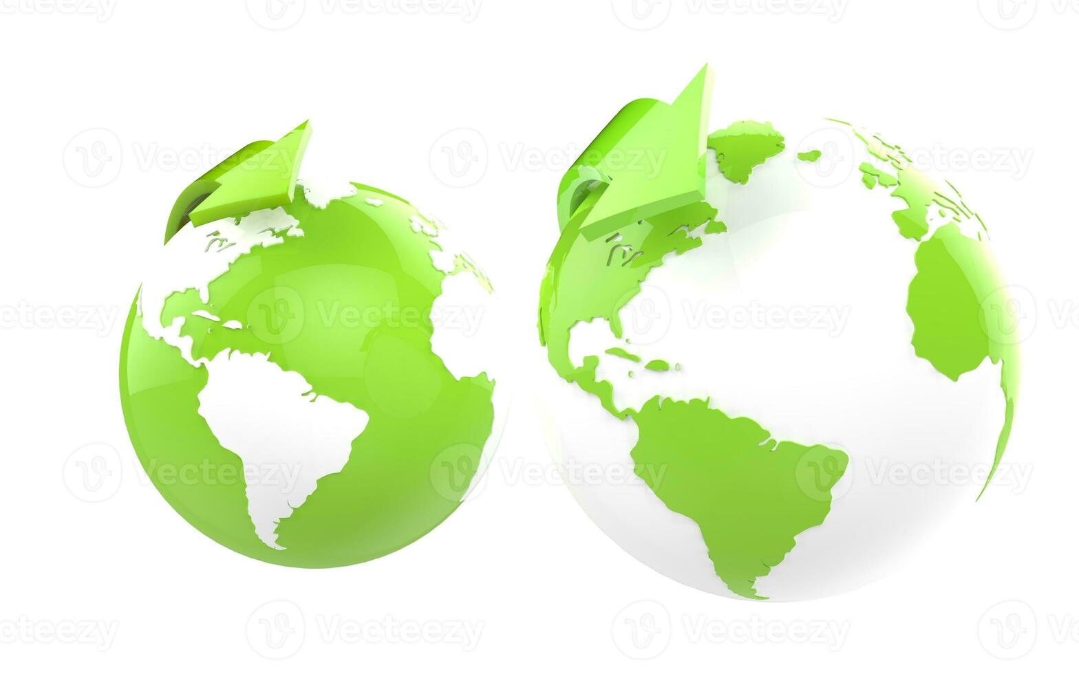 dos eco verde globos foto