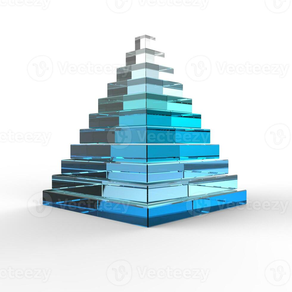 Glass 3D Pyramid photo