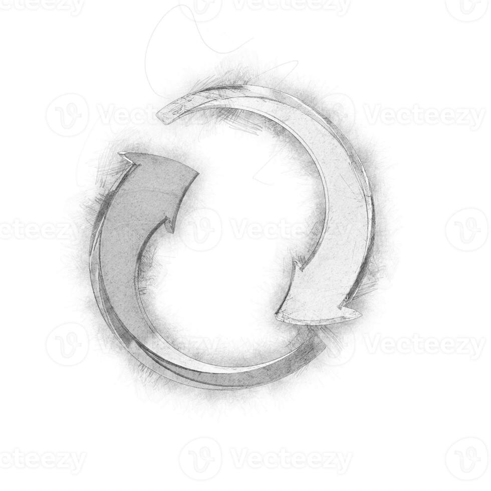 Circle arrows - sketch photo