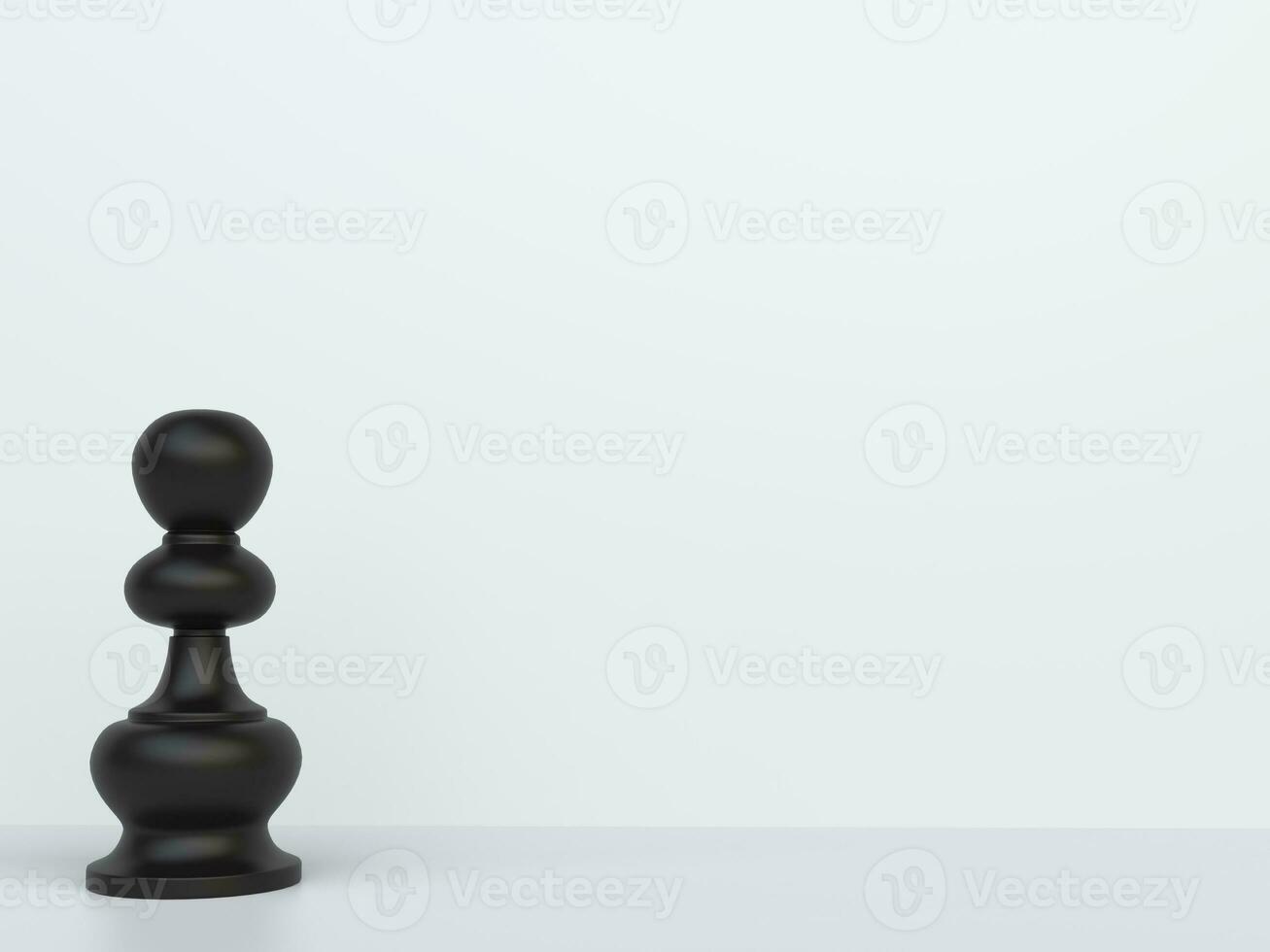 Black pawn chess piece on light background photo