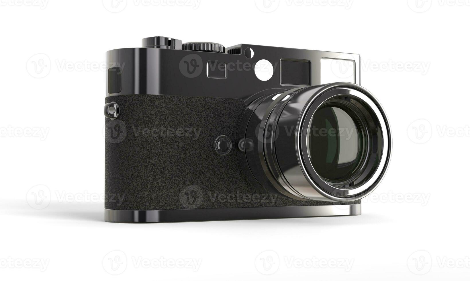 Black vintage style digital camera photo