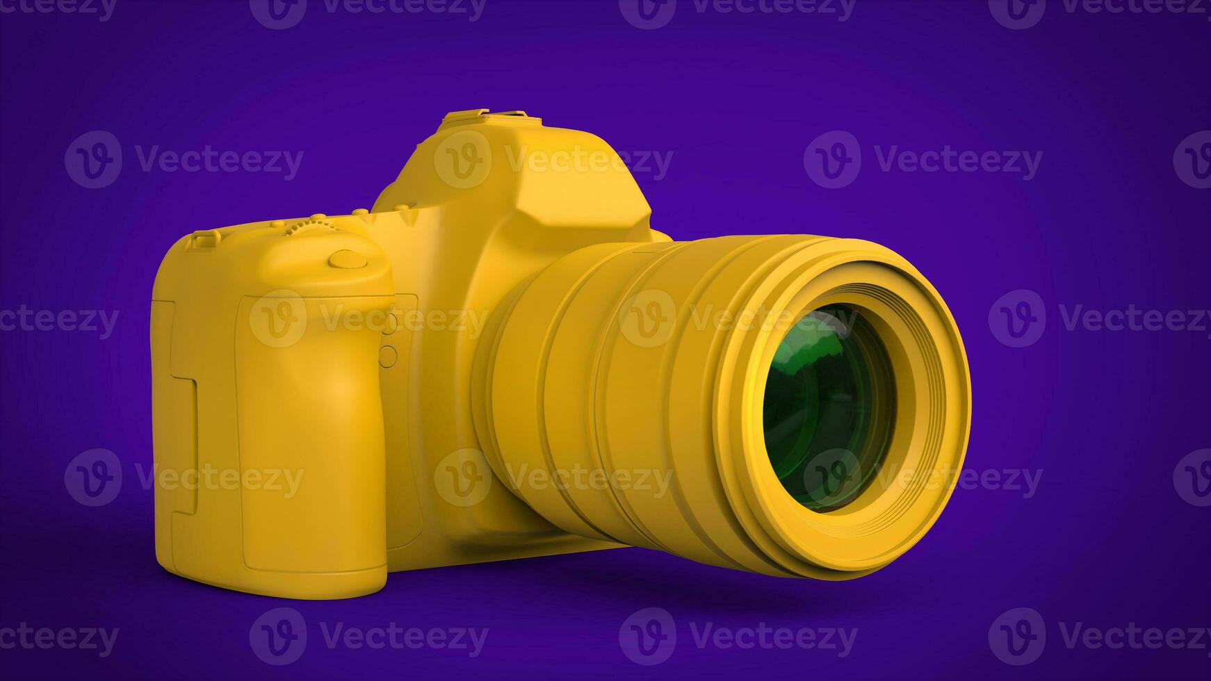 Rich yellow abstract modern photo camera