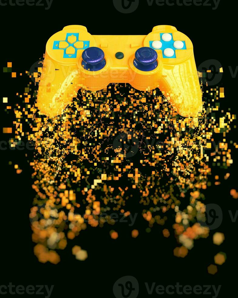 Game pad - pixel explosion photo