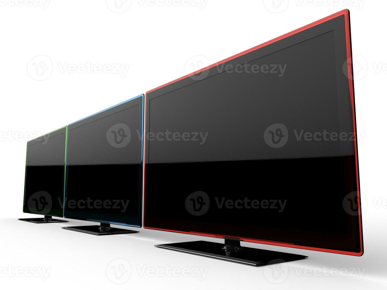 rojo, azul, y verde televisión conjuntos - lado ver foto