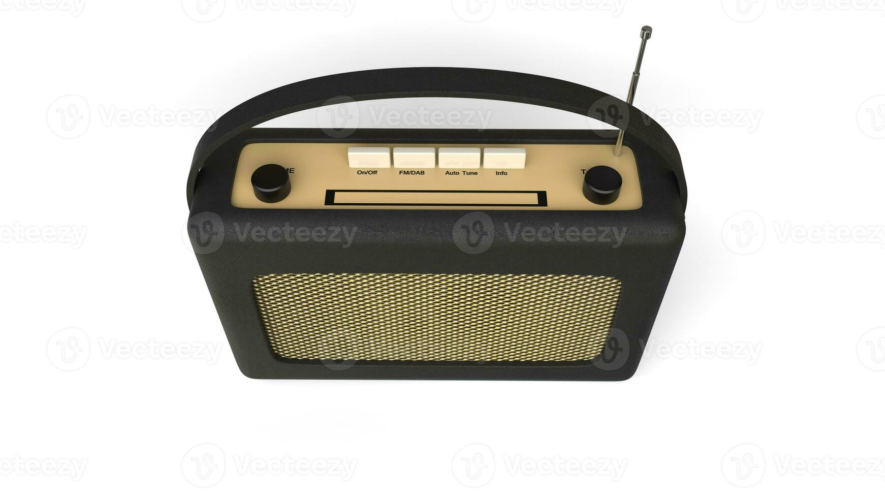 antiguo negro transistor radio - parte superior ver foto