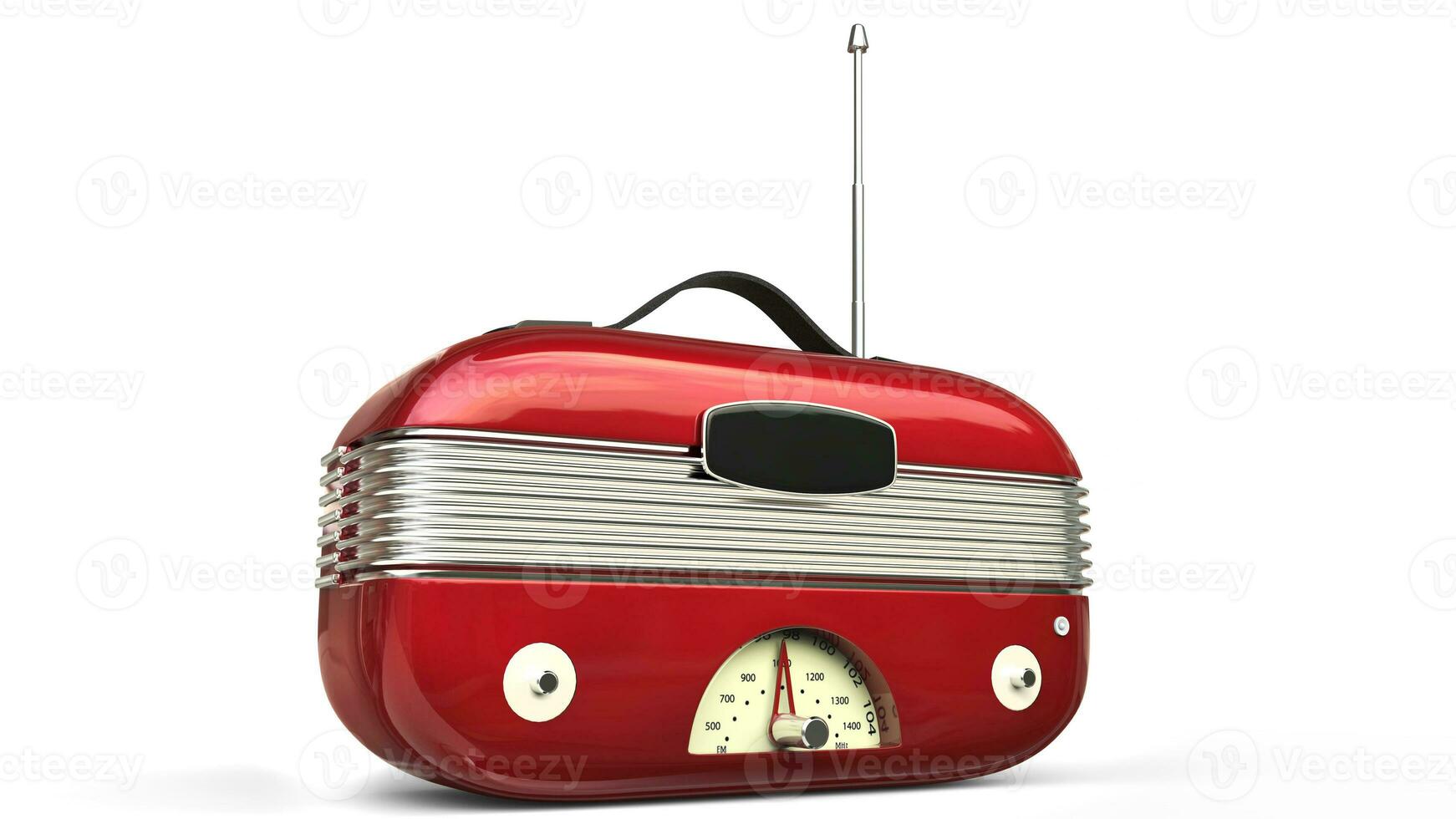 Metallic red cool vintage radio photo