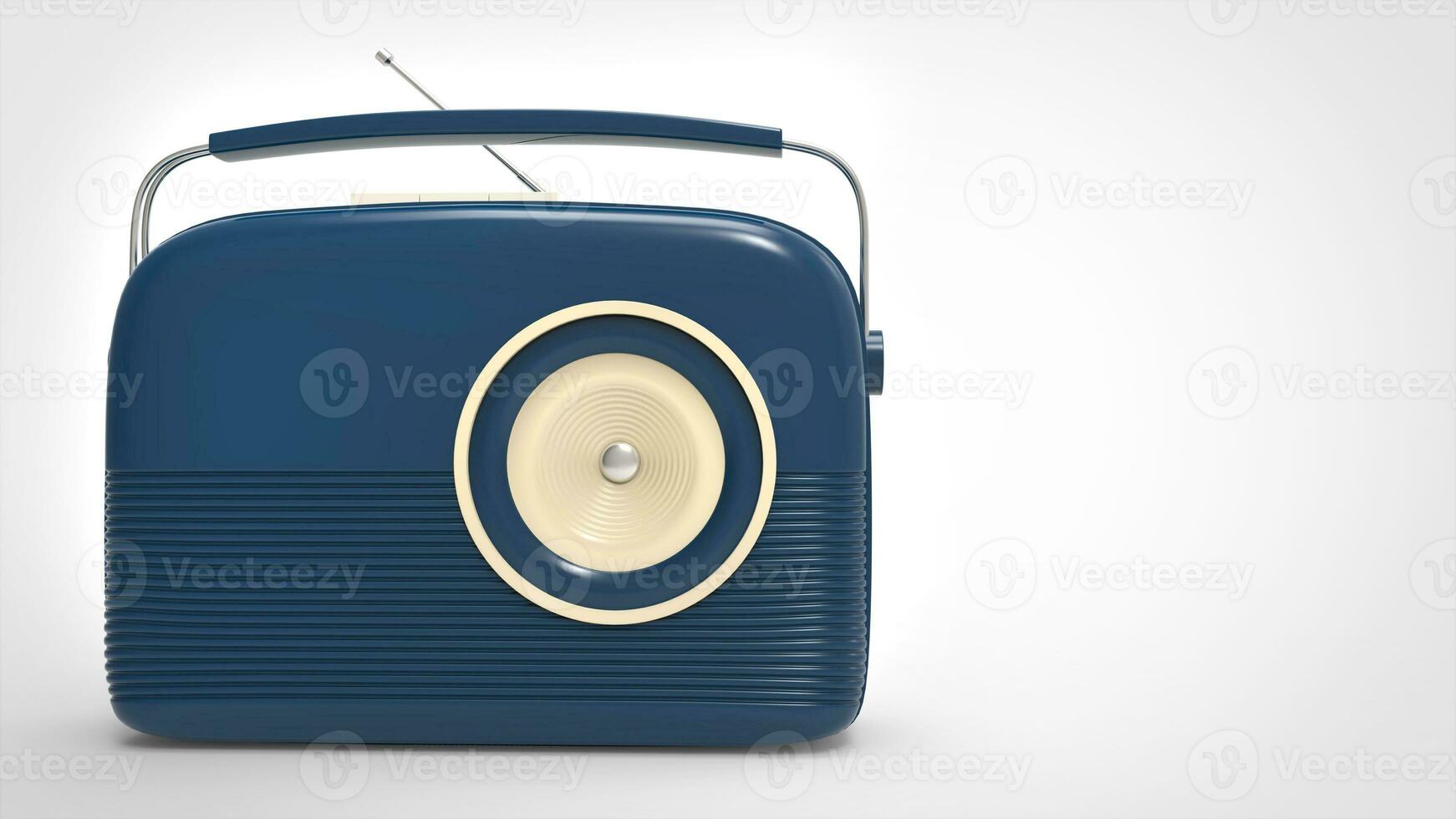 Dark blue vintage radio photo