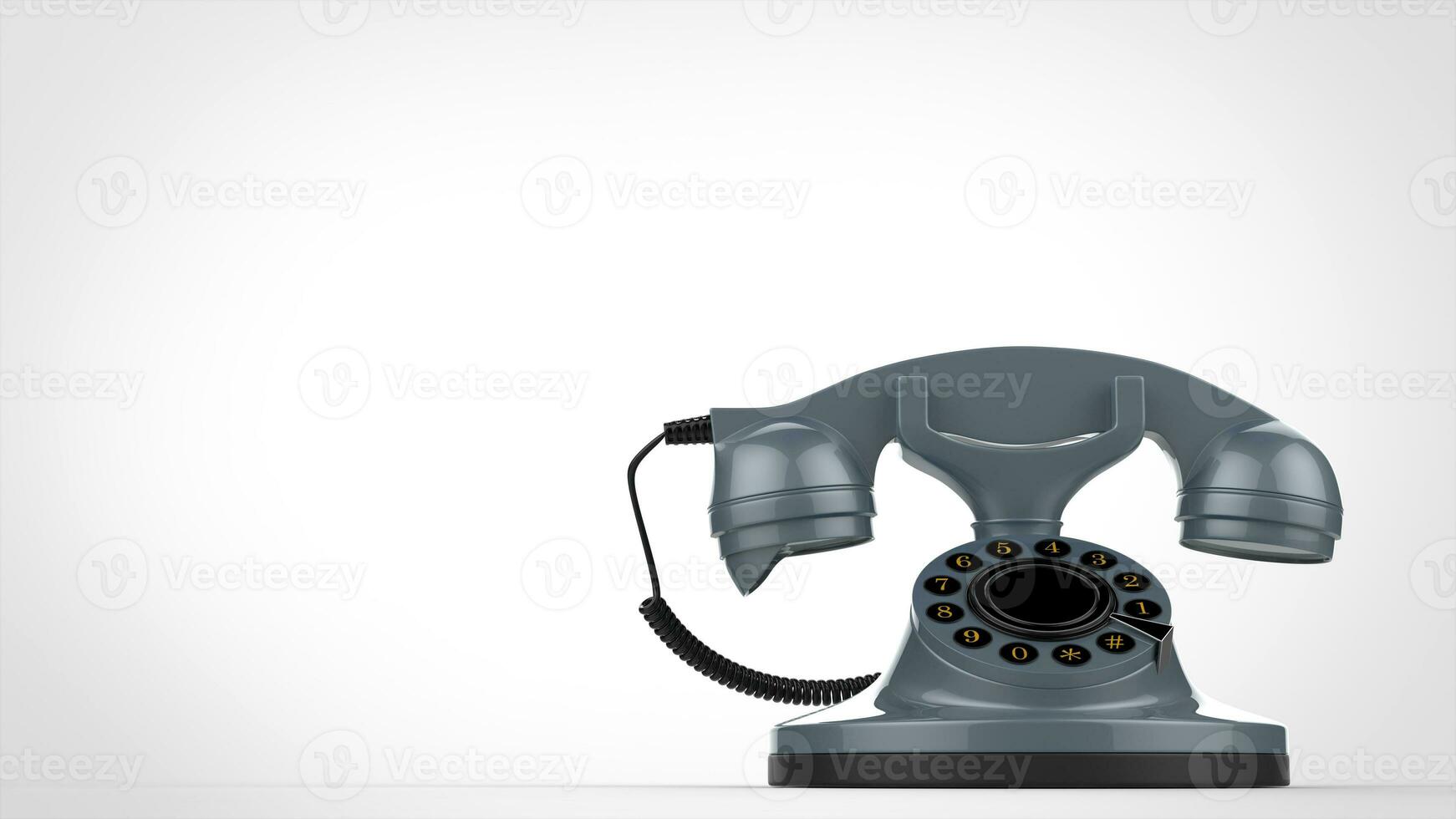 Cool retro blue vintage telephone photo