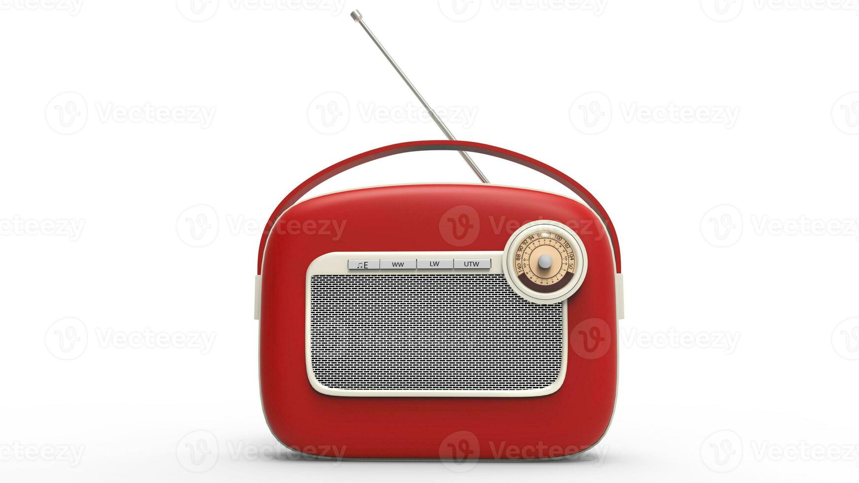 Cool vintage radio - front view photo