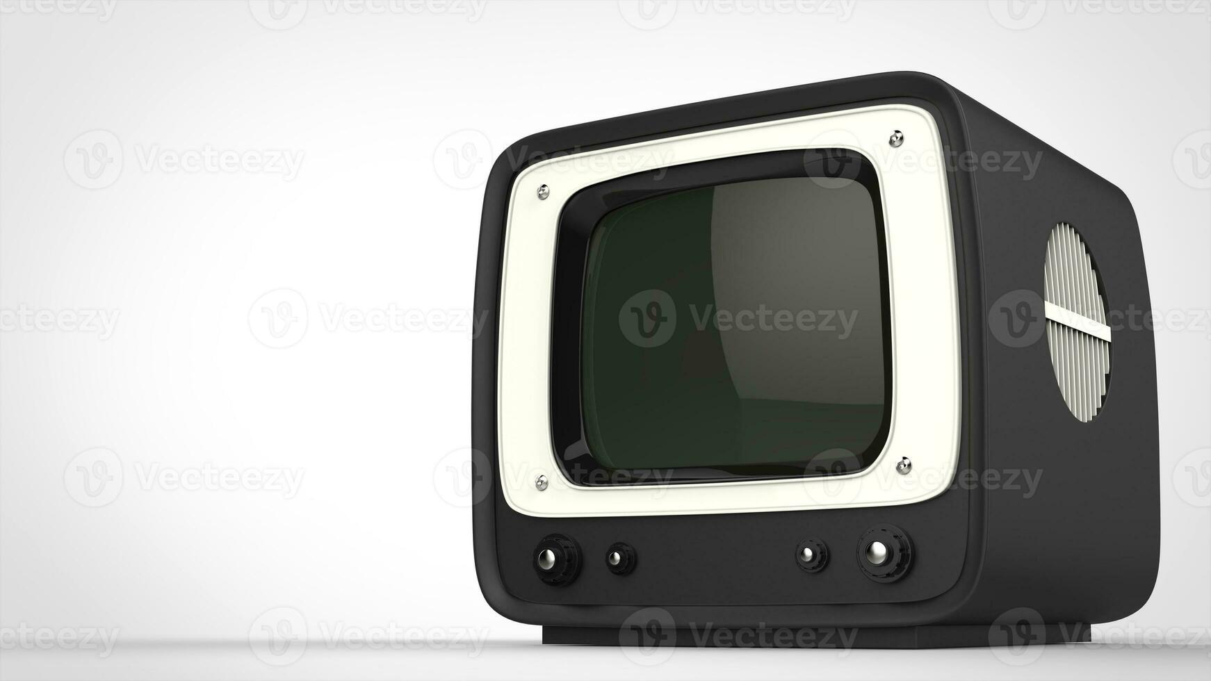 Small black retro style box TV photo