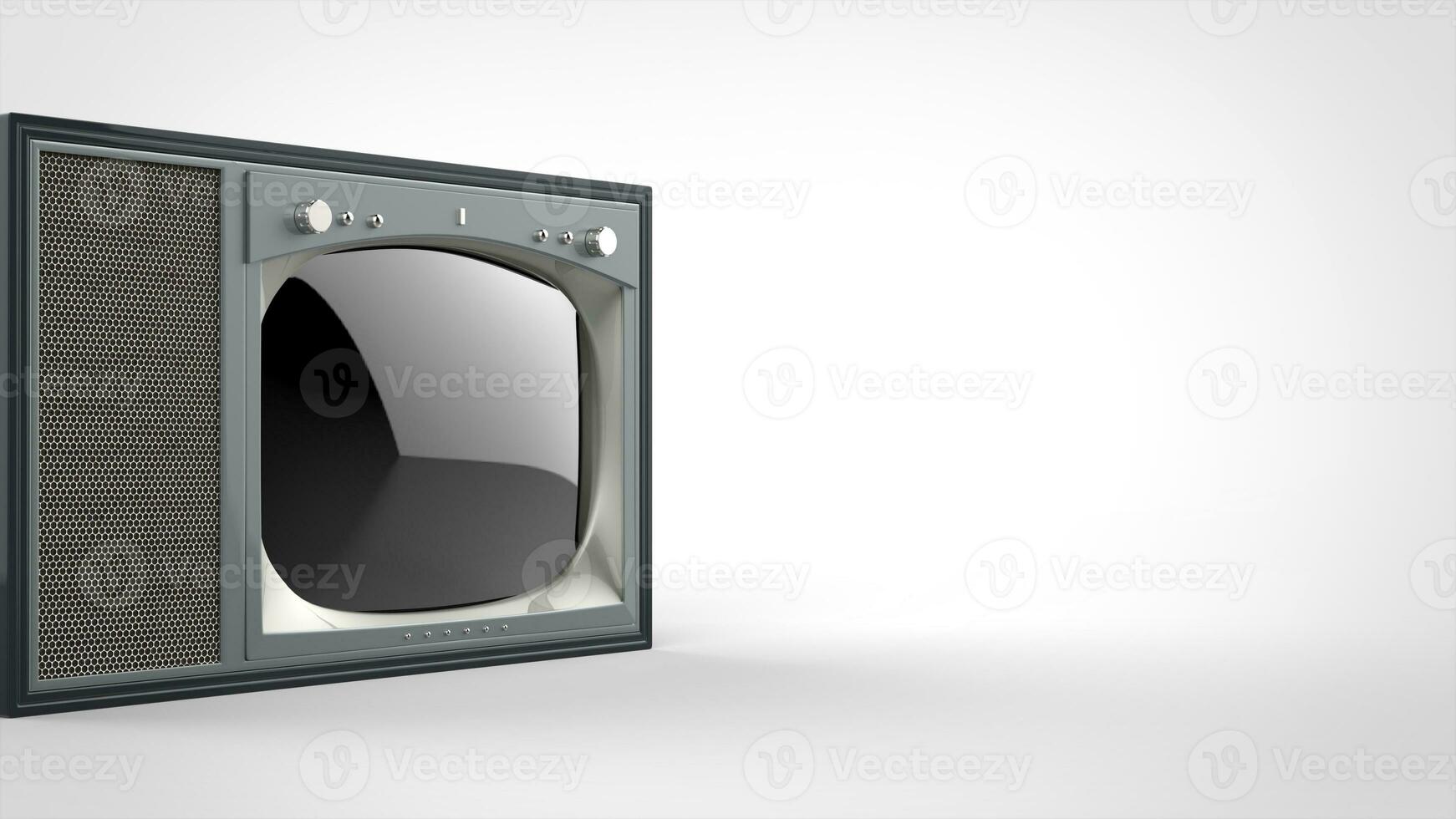 Old school vintage TV set - cut shot photo