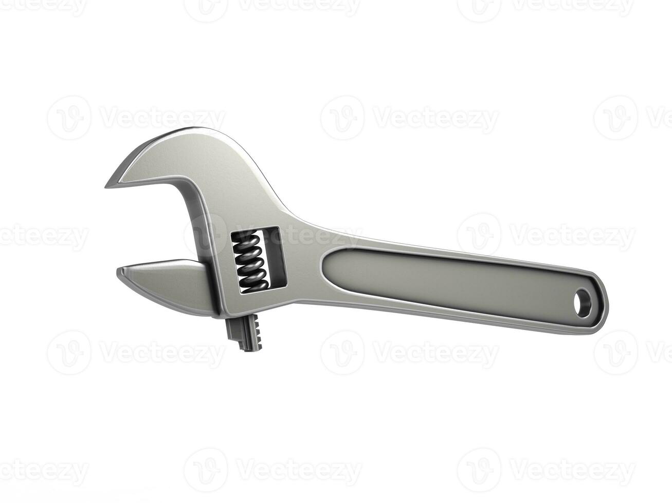 Brand new steel wrench - closeup shot - isolated on white background photo