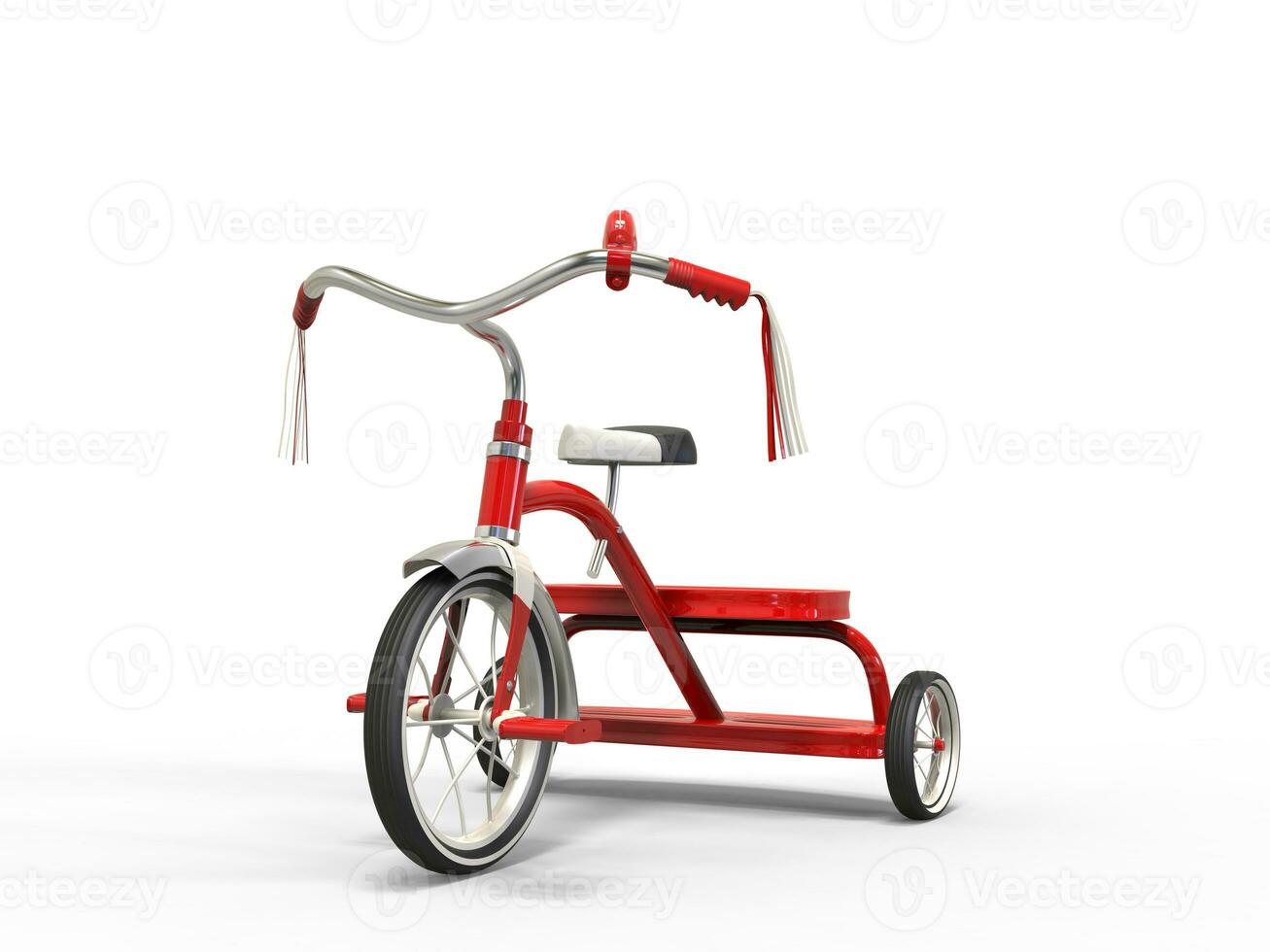 Red tricycle - studio shot photo