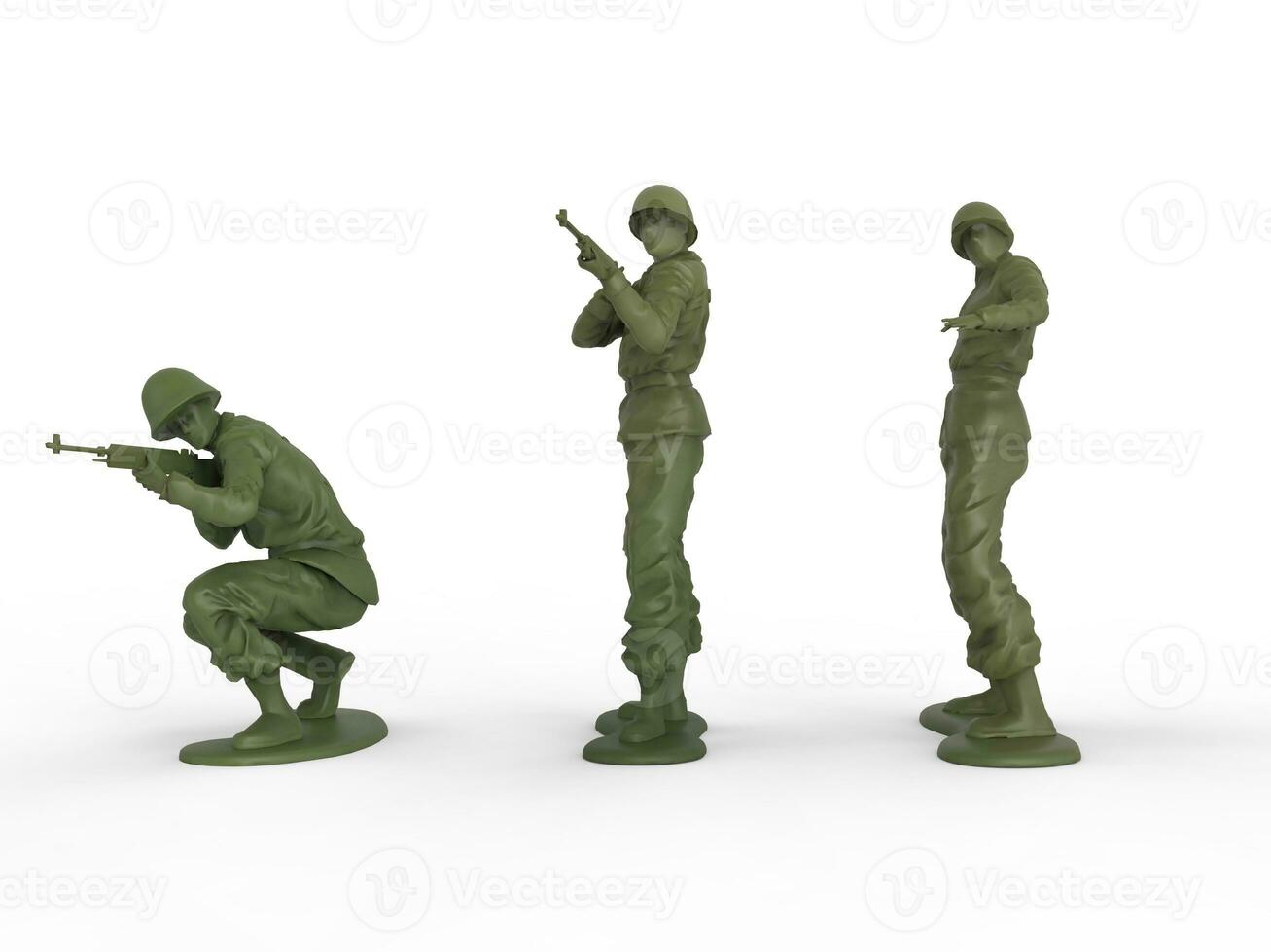 Three toy soldiers - front view photo