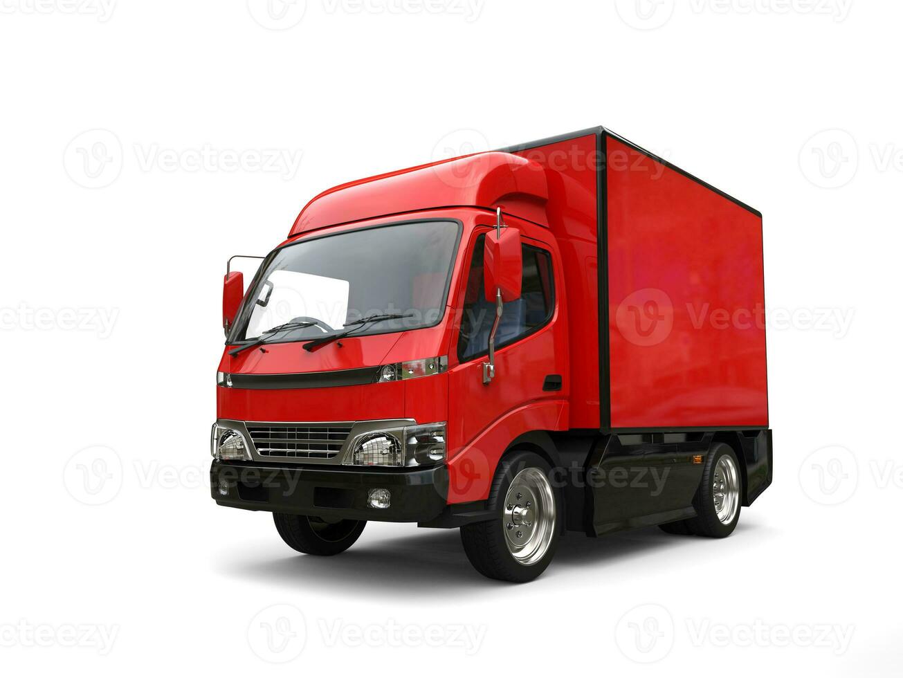 Small red box truck photo