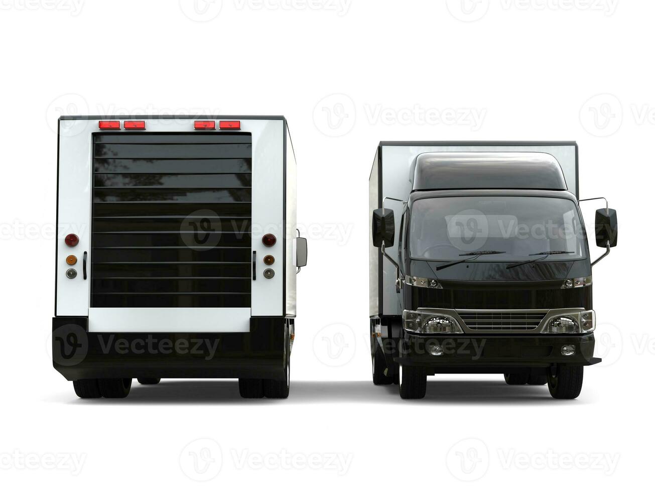 Small black box trucks - front and back view photo
