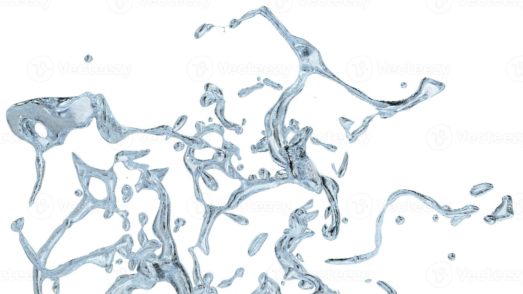 Water splashes with small details - closeup shot photo