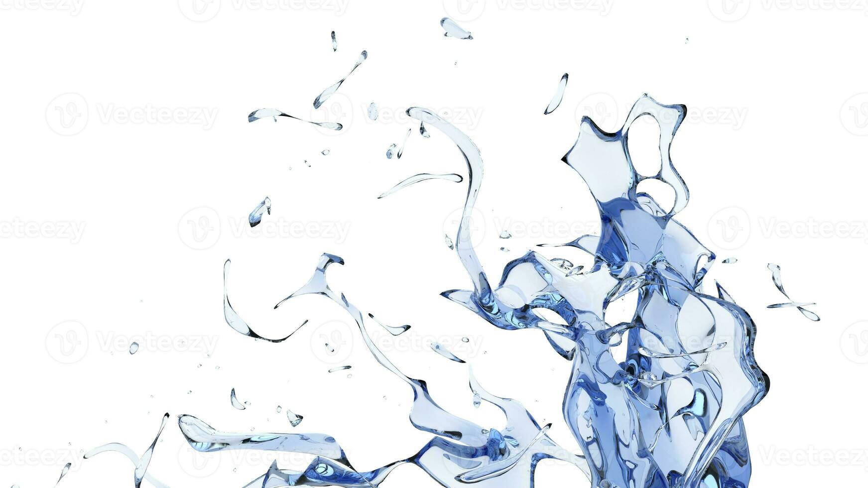 Large blue abstract water splash photo