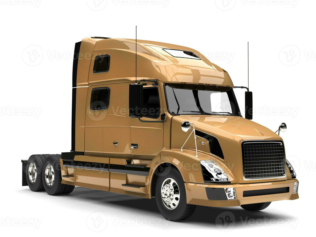 metálico dorado semi remolque camión - de cerca Disparo foto