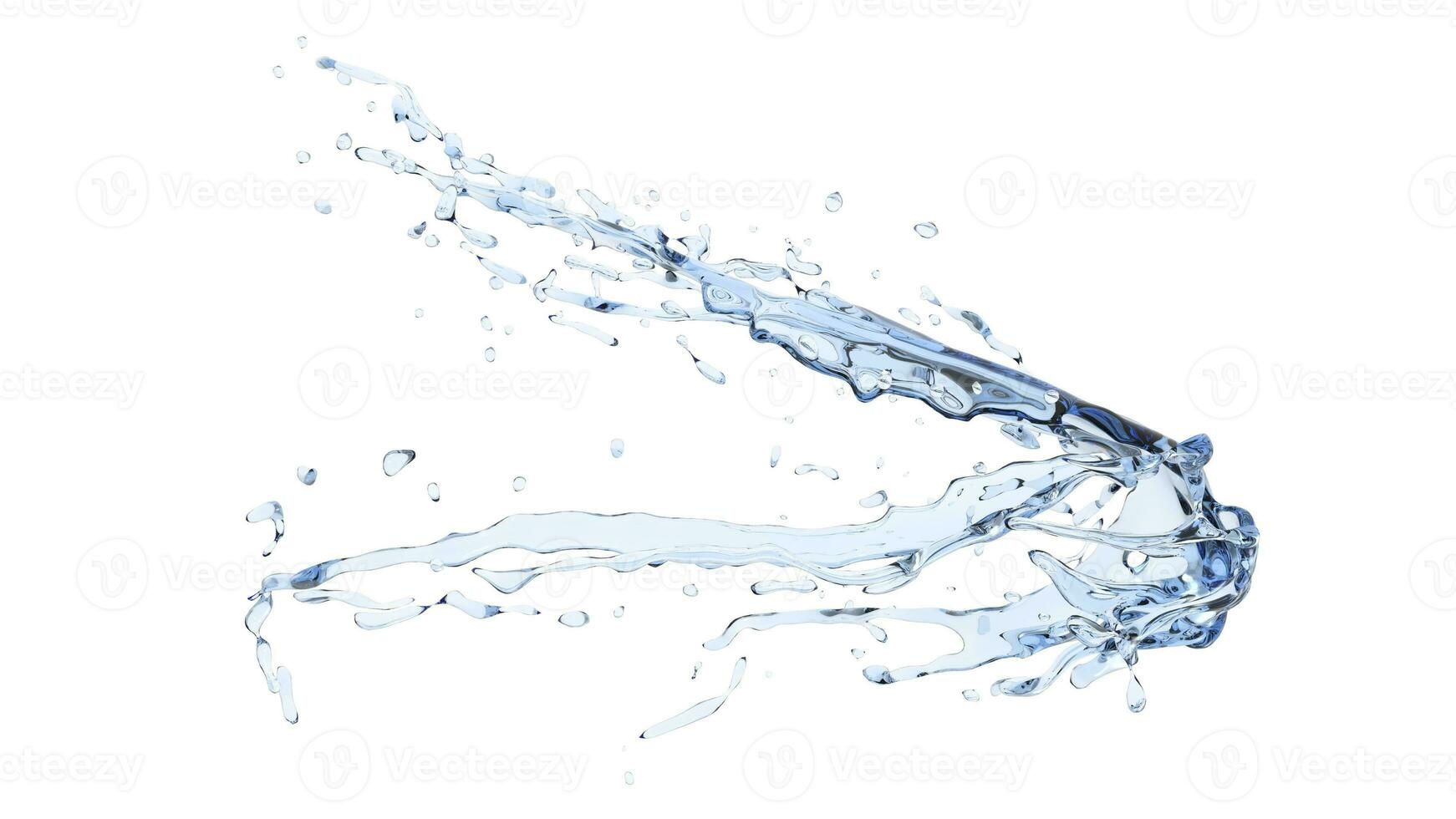 Pure water high velocity impact splash photo