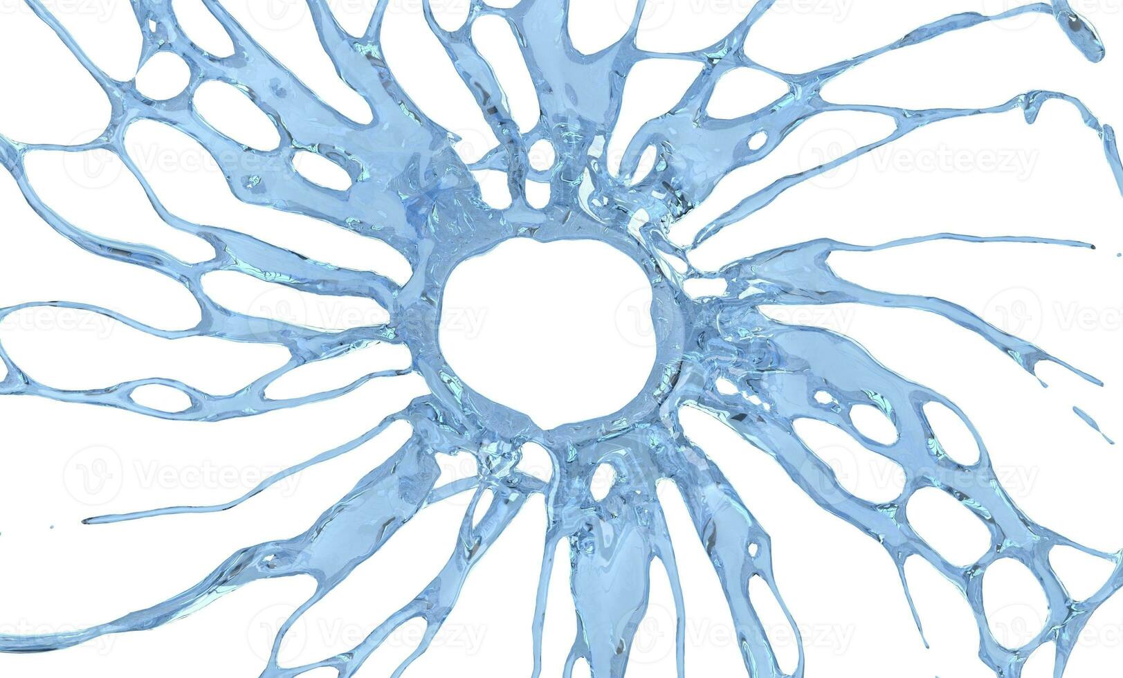 Cool circular water splash - closeup shot photo