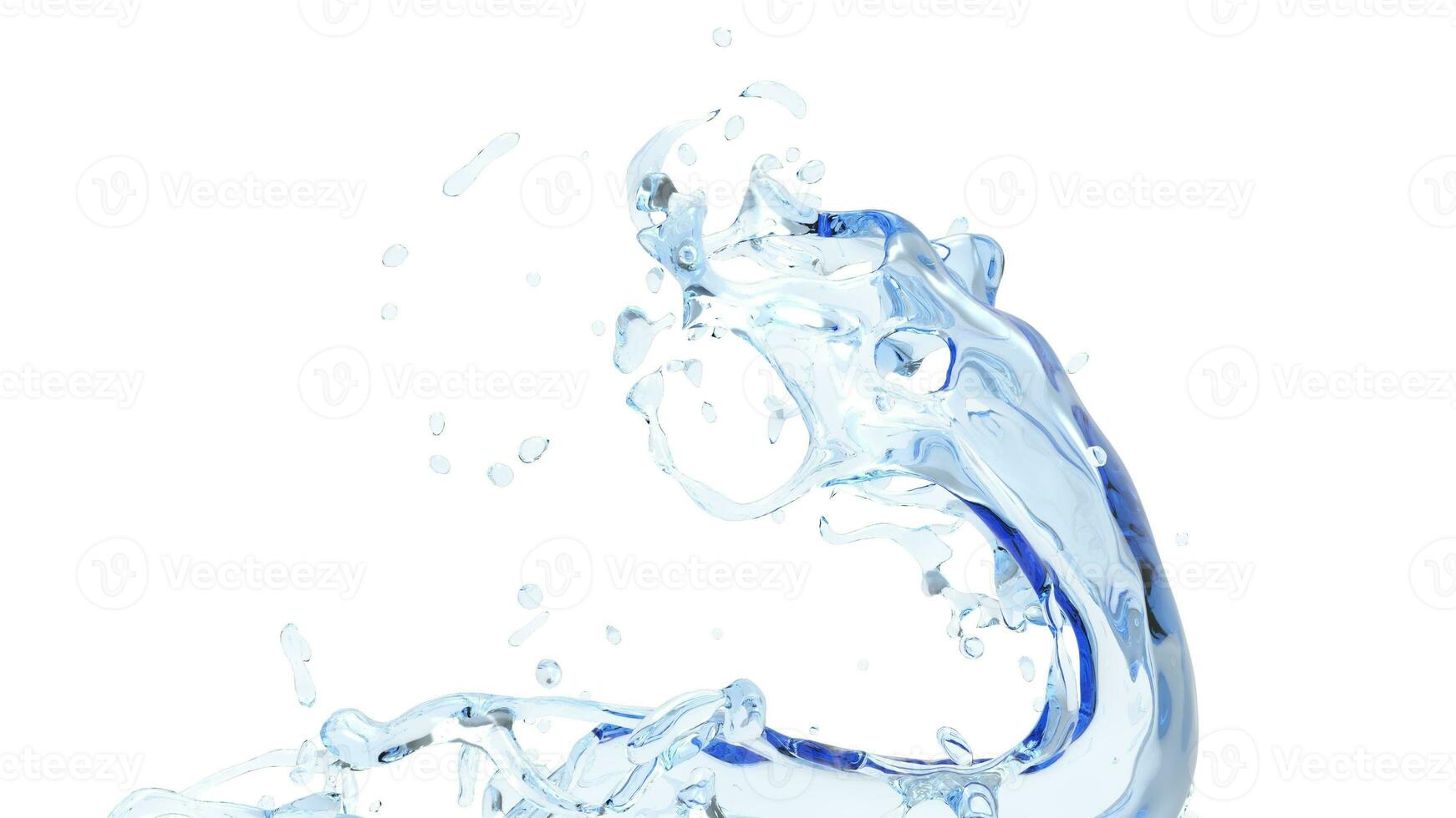 Splash wave of pure clean water photo