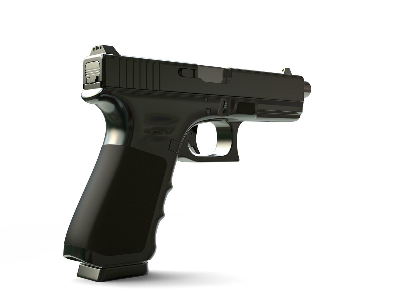 Black modern semi automatic handgun photo