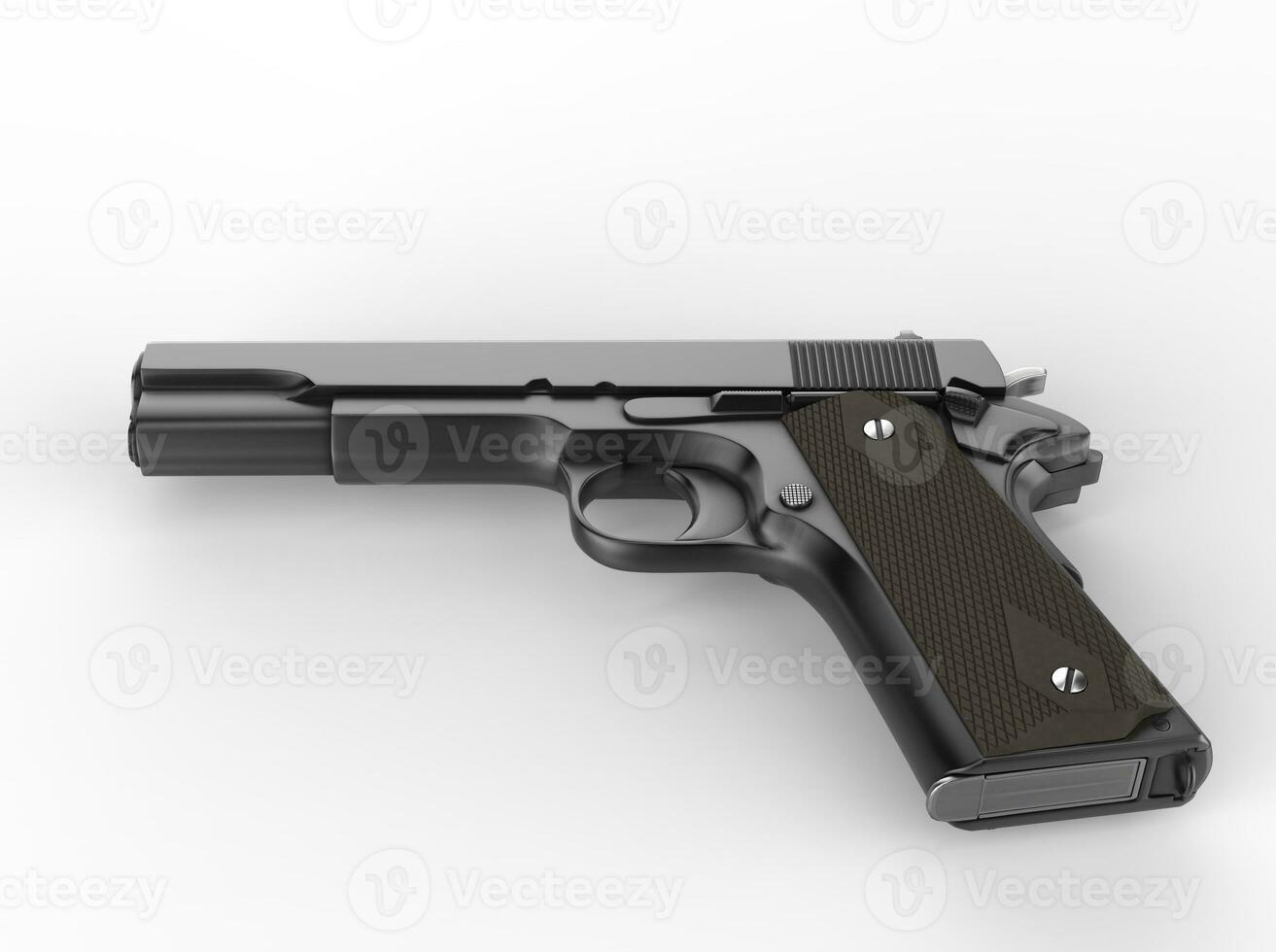 Vintage semi automatic pistol -  on the ground photo