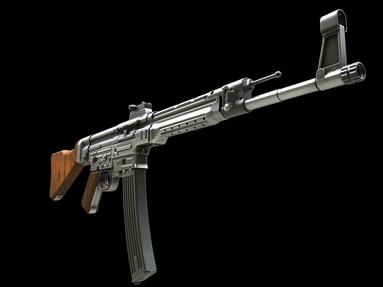 Old vintage assault machine gun photo