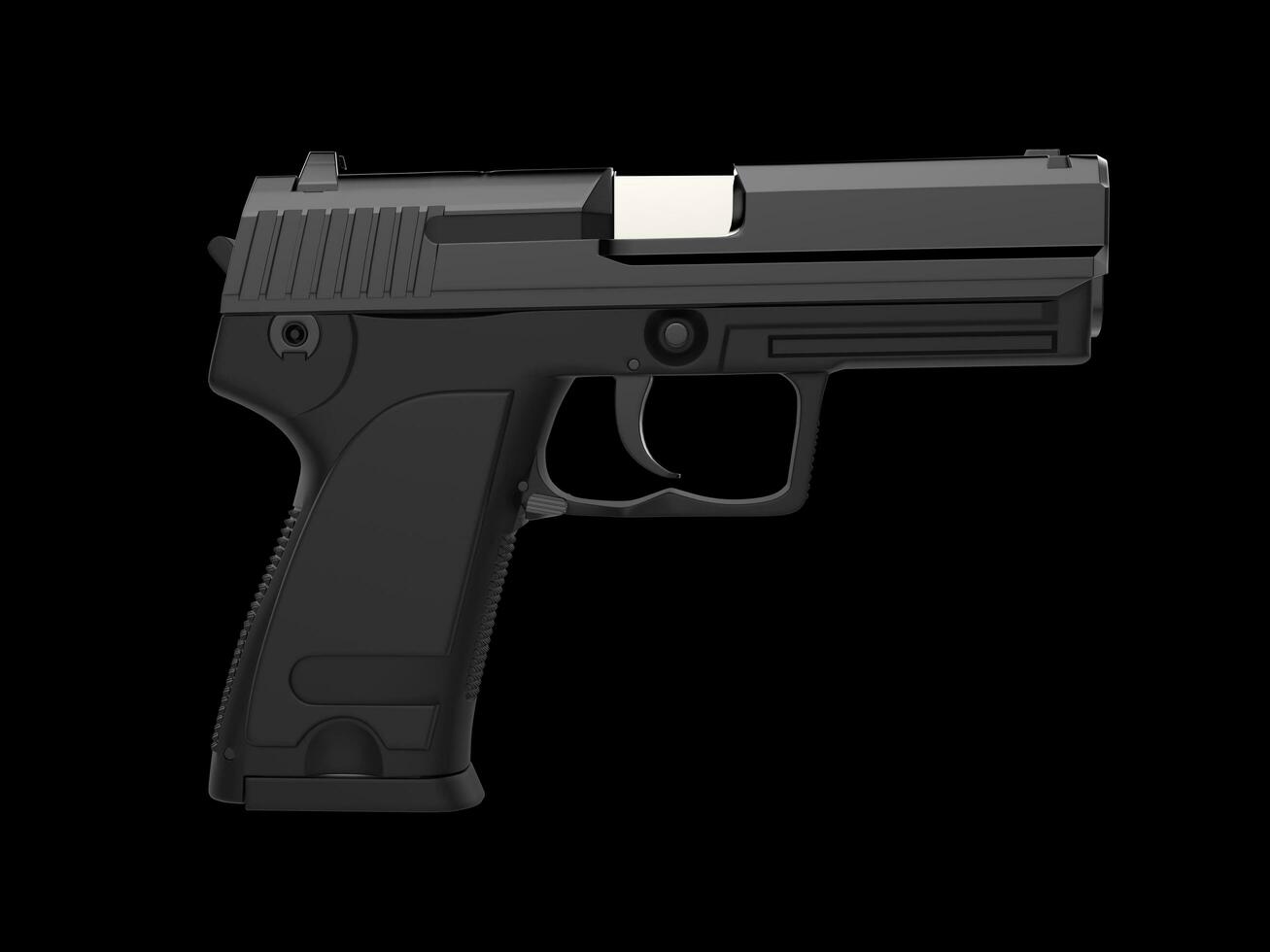 Small and compact modern handgun in tactical black finish photo