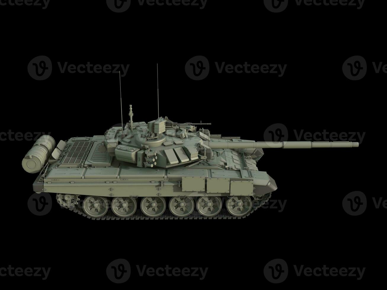 Forest green modern tank - top down side view photo