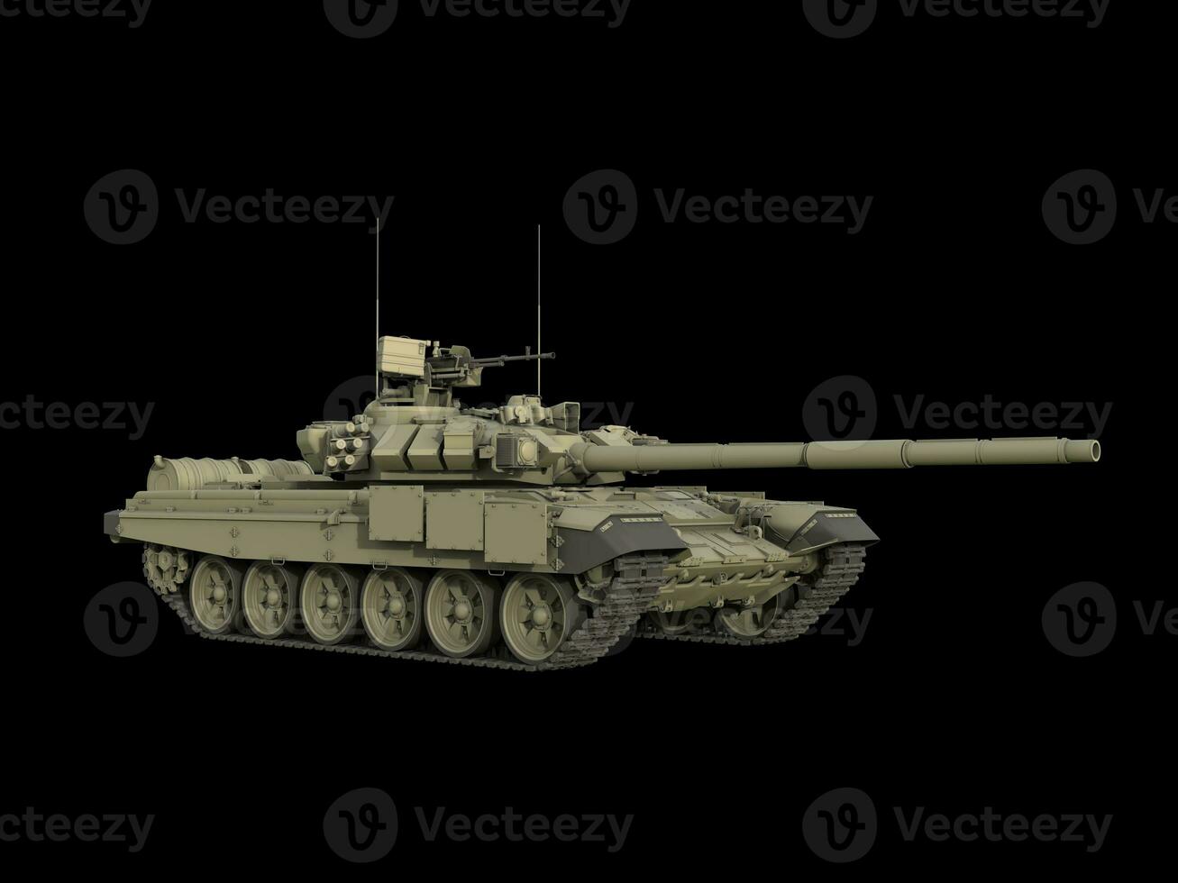 Modern powerful  military tank - green color photo