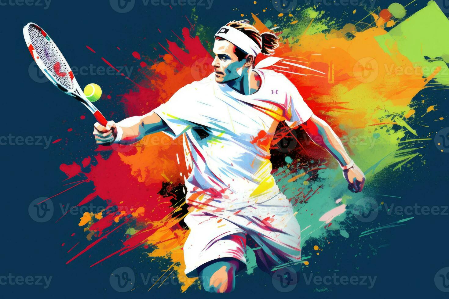 Professional tennis player wallpaper. Generative AI photo
