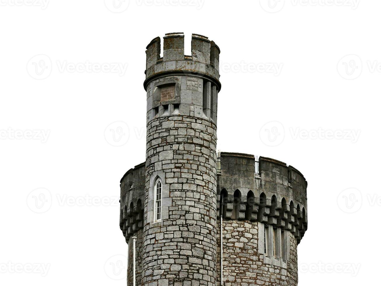 Old celtic castle tower, Blackrock castle in Ireland. Blackrock Observatory fortress over transparent background png illustration photo