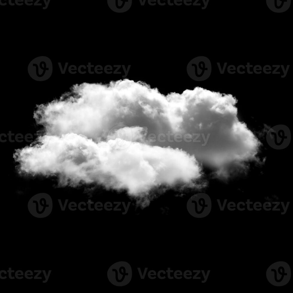 White cloud shape over black background photo