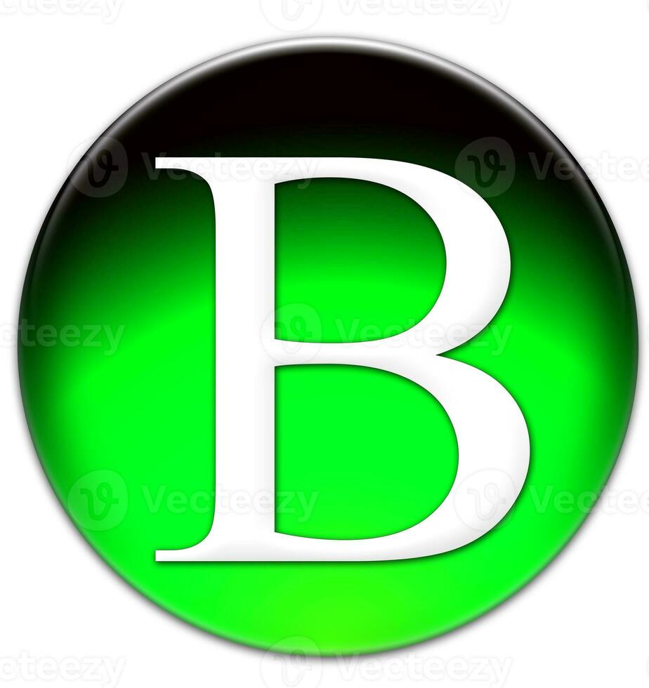 Letter B button photo