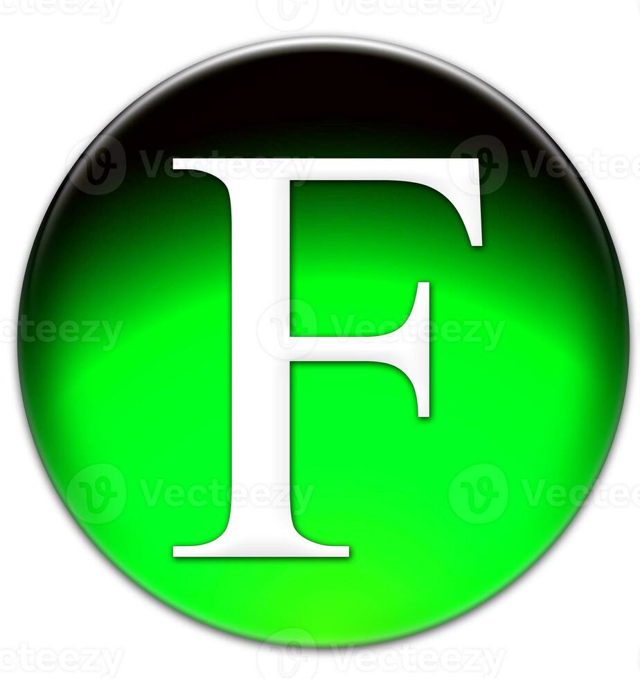 Letter F button photo