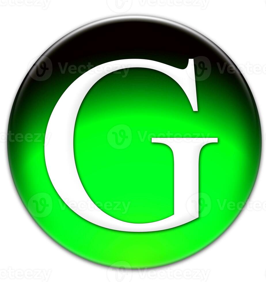 Letter G button photo