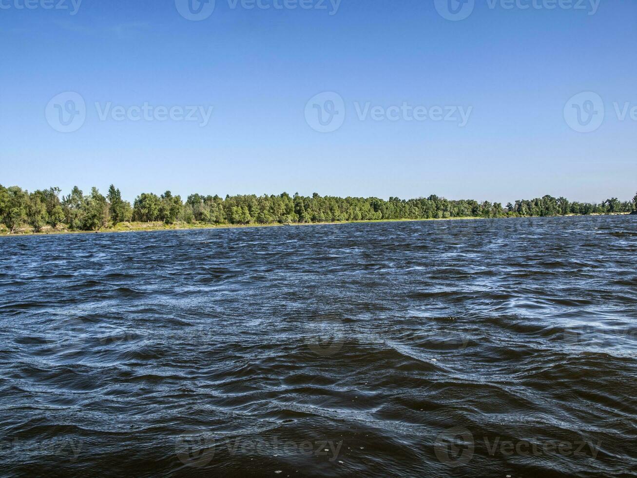 Heavy river waves photo
