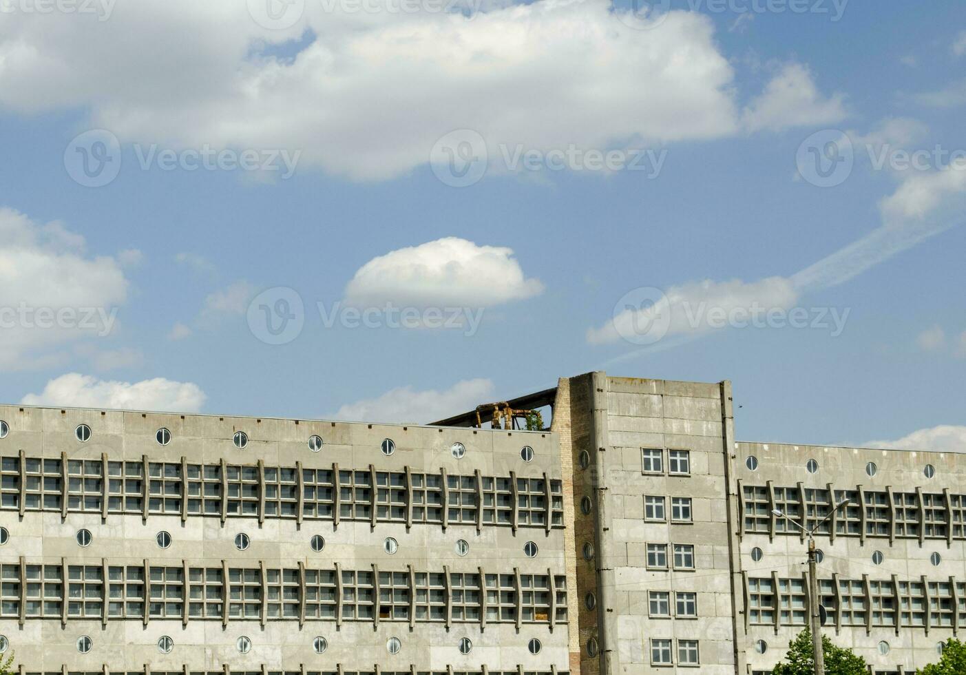 Factory building, heavy industry plant photo